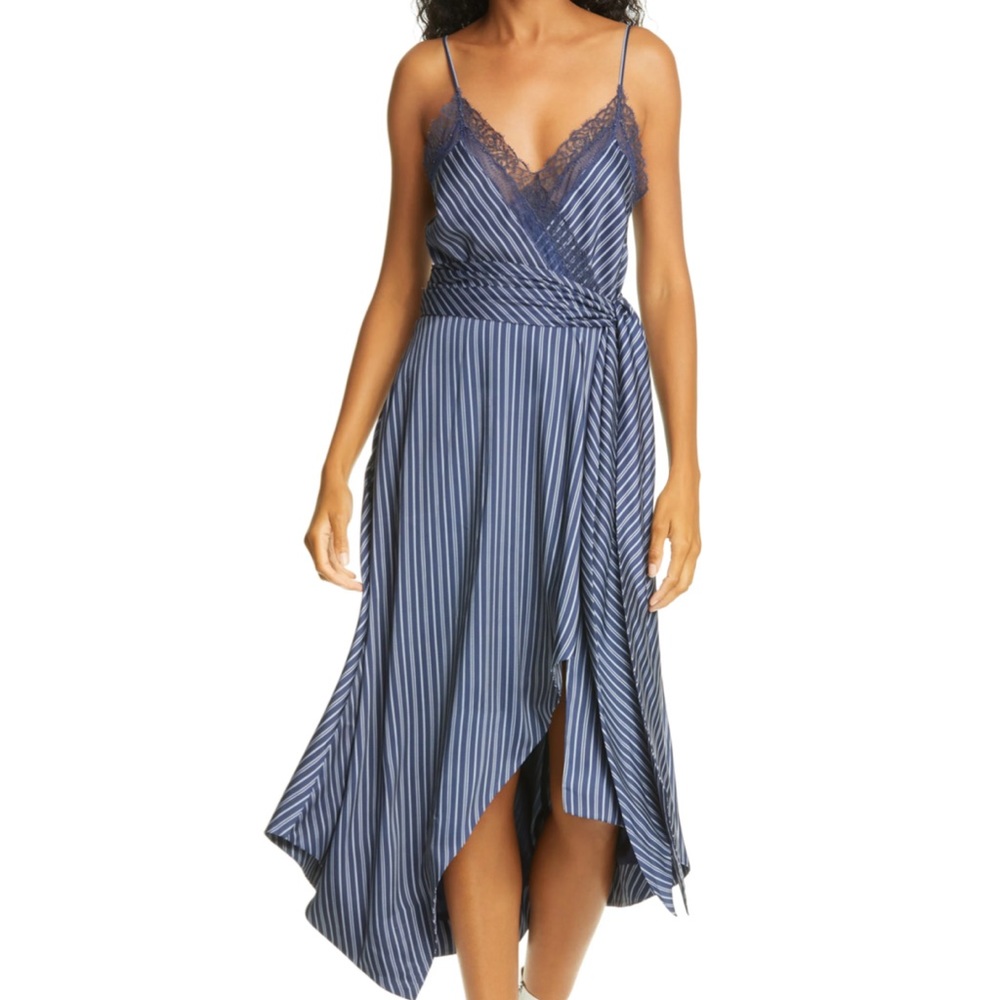 JONATHAN SIMKHAI MIDNIGHT STRIPE DRESS